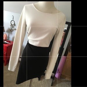 Super sexy black and white a line dress